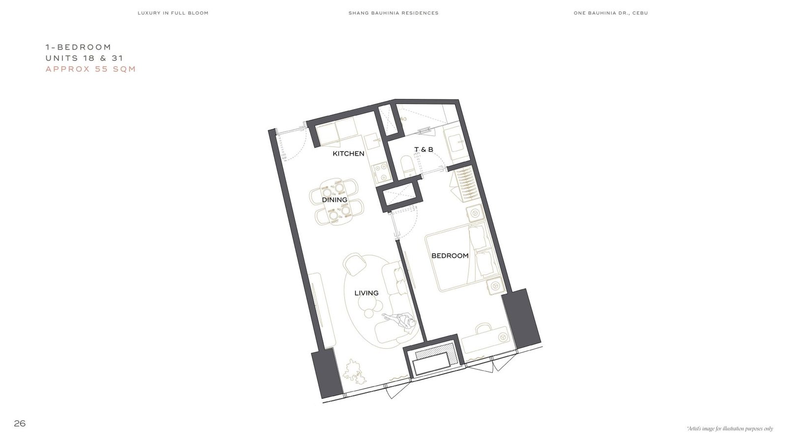 1Bedroom 55 sqm